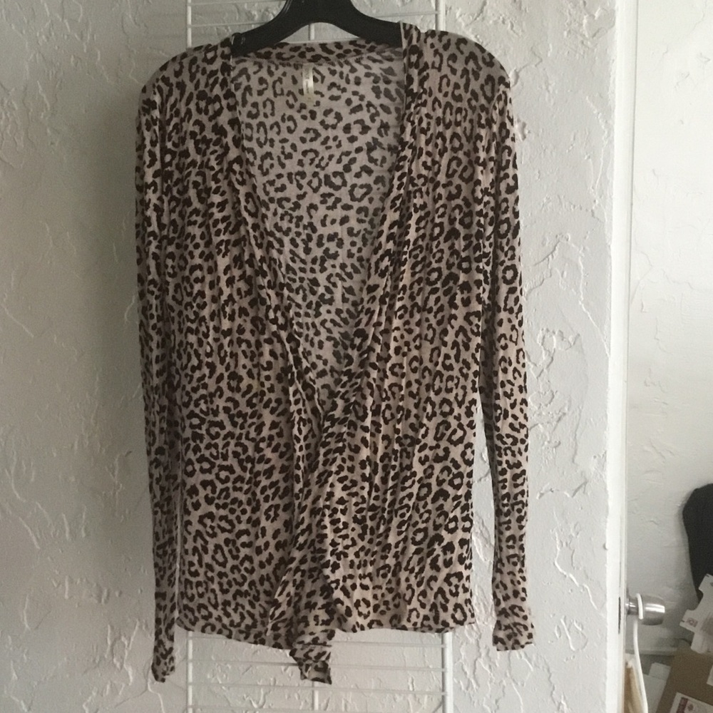 DNA Couture Leopard Print Blouse